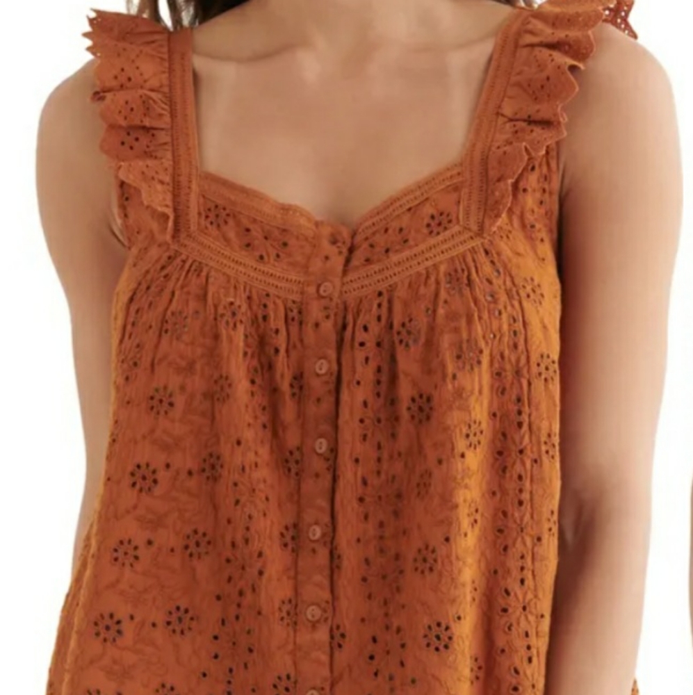 Lucky Brand. NWT. Adorable Button Tank. XL